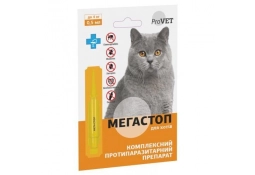 Капли на холку для кошек ProVET Мега Стоп до 4 кг, 1 пипетка