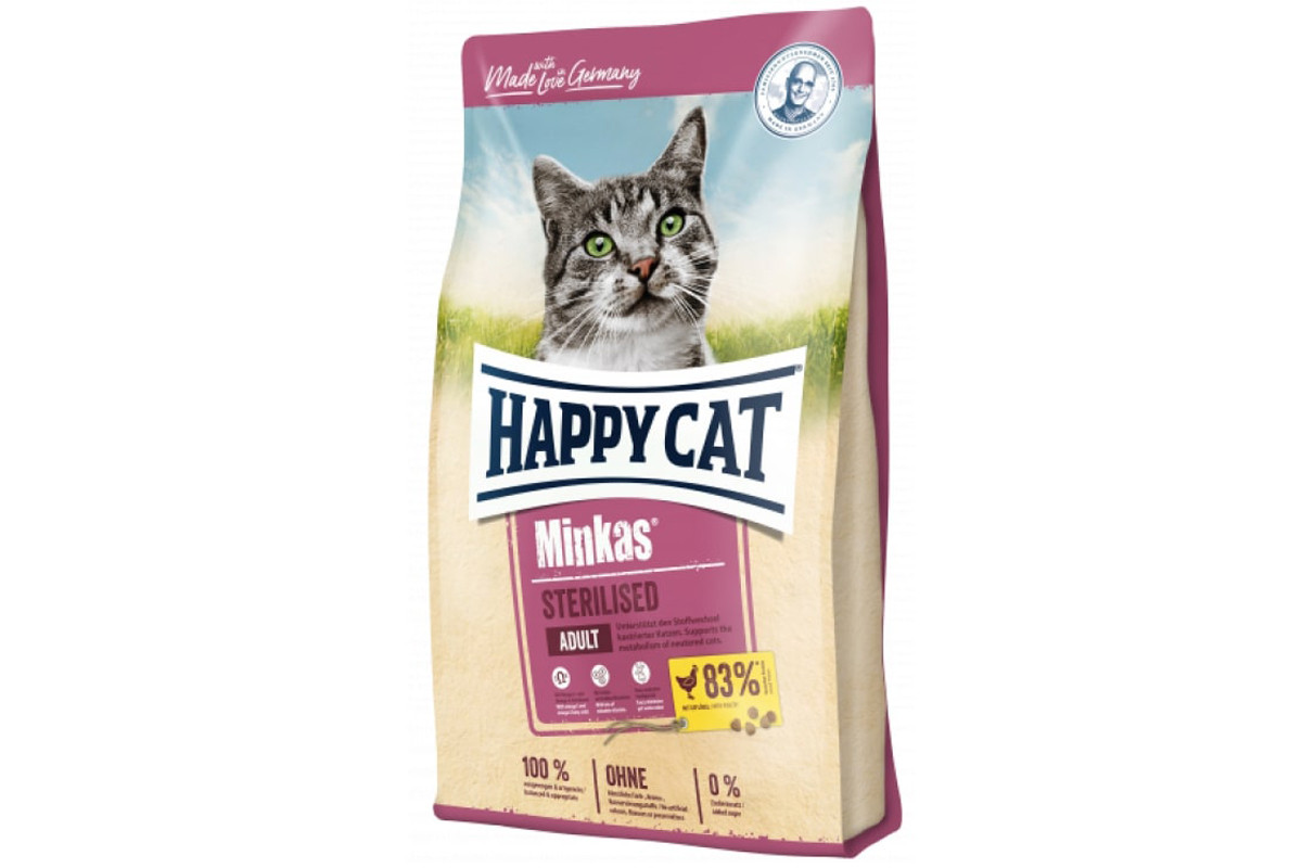 ΠΠ±Π·ΠΎΡ Happy Cat Minkas Sterilised 10 ΠΊΠ³: ΠΊΠΎΡΠΌ Ρ ΠΏΡΠΈΡΠ΅ΠΉ Π΄Π»Ρ ΡΡΠ΅ΡΠΈΠ»ΠΈΠ·ΠΎΠ²Π°Π½Π½ΡΡ
ΠΊΠΎΡΠ΅ΠΊ β ΡΠΎΡΡΠ°Π², ΠΏΠ»ΡΡΡ ΠΈ ΠΌΠΈΠ½ΡΡΡ