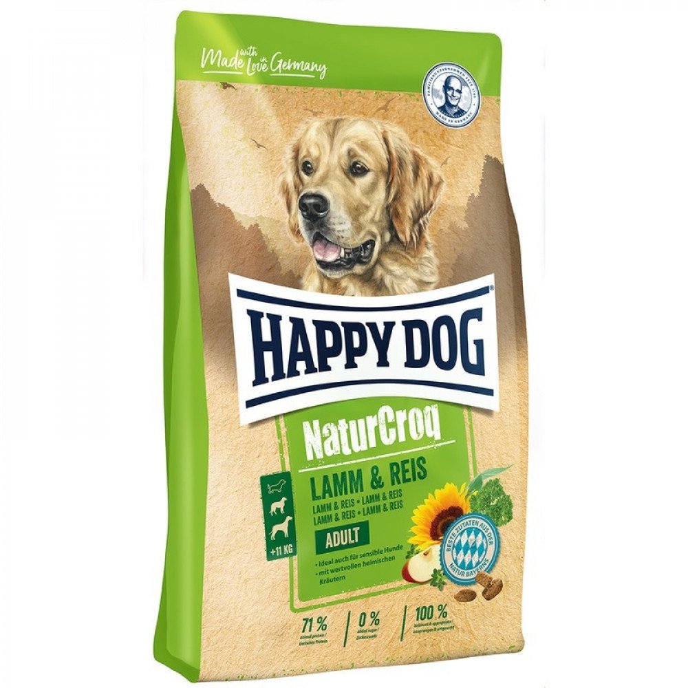 ΠΠ±Π·ΠΎΡ Happy Dog NaturCroq Lamm & Reis 4 ΠΊΠ³: ΠΊΠΎΡΠΌ Ρ ΡΠ³Π½ΡΠ½ΠΊΠΎΠΌ ΠΈ ΡΠΈΡΠΎΠΌ Π΄Π»Ρ Π²Π·ΡΠΎΡΠ»ΡΡ
ΡΠΎΠ±Π°ΠΊ β ΠΏΠ»ΡΡΡ ΠΈ ΠΌΠΈΠ½ΡΡΡ
