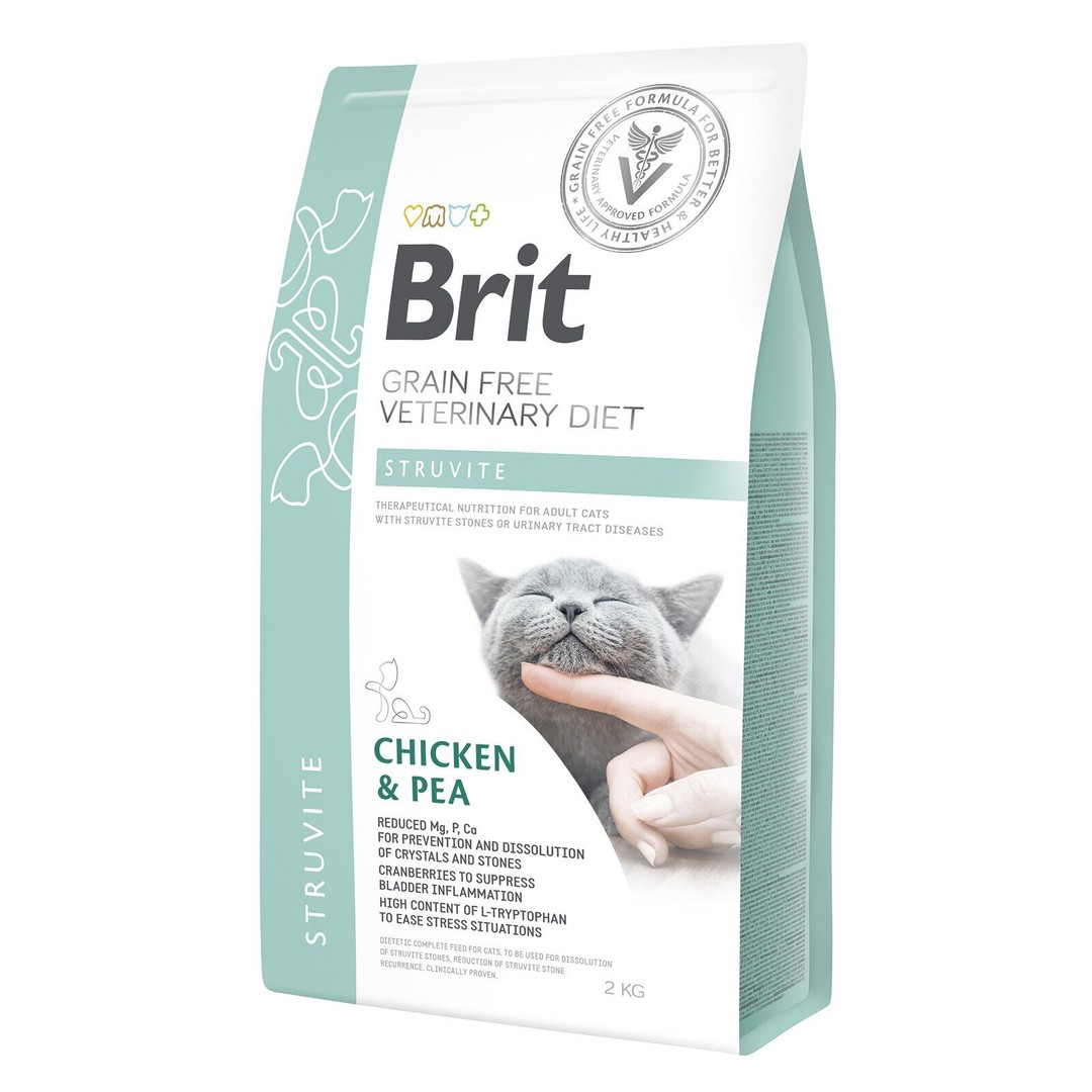Обзор Brit Veterinary Diet Struvite Cat: лечебный корм для растворения струвитов у кошек — состав, курс, плюсы и минусы