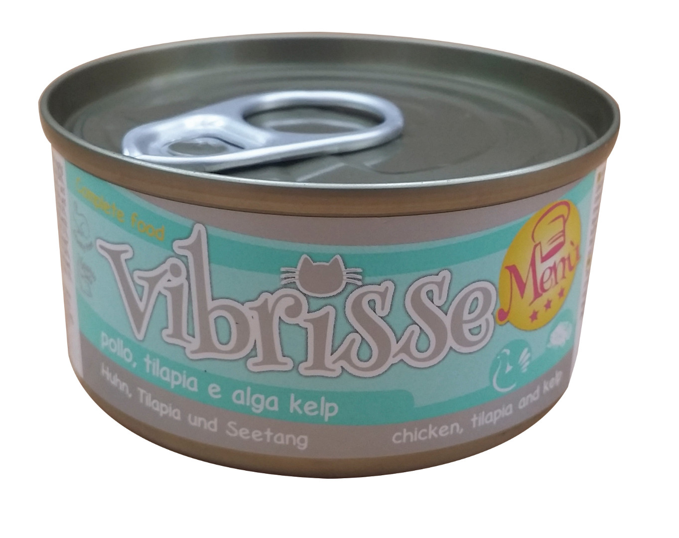 Обзор VIBRISSE MENU курица с тилапией в соусе из водорослей 70 г: консервы для кошек — плюсы и минусы