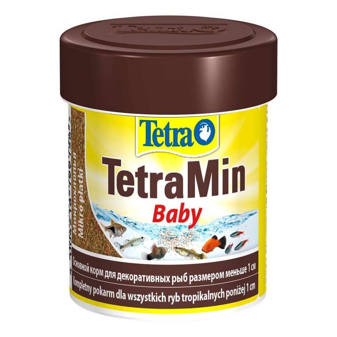 Обзор TetraMin Baby 66 мл: микрохлопья для мальков и молодых рыб до 1 см — состав, как кормить, плюсы и минусы