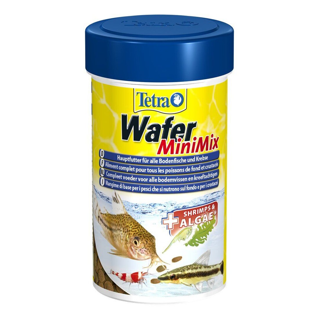 Обзор Tetra Wafer Mini Mix 100 мл: мини-пластинки для донных рыб и креветок — плюсы и минусы