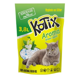 Наповнювач для котячого туалету KOTIX 3,8 л Green Apple