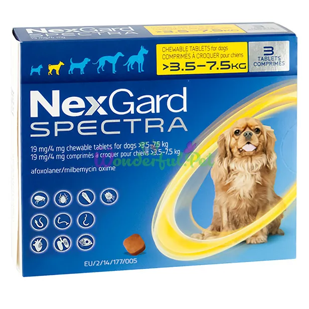 Nexgard spectra 3.5-7.5 кг упаковка