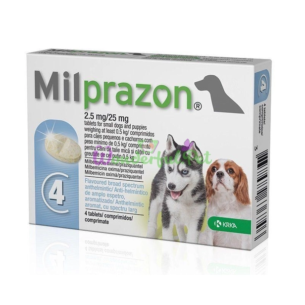 Таблетка krka milprazon mini dog 0.5-5 кг 2.5 мг №4