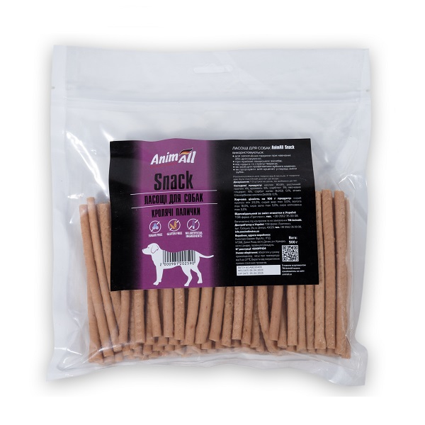 Обзор AnimAll Snack Rabbit: мясные палочки из кролика для собак и кошек, 500 г — состав, плюсы и минусы