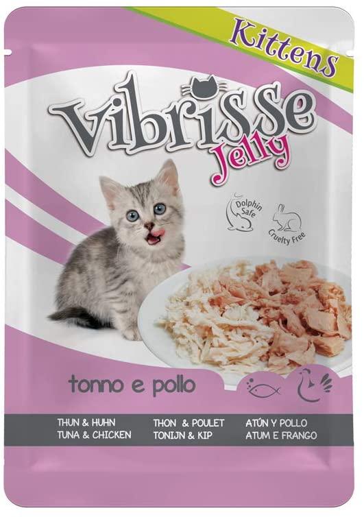 Обзор VIBRISSE Jelly для котят тунец с курицей 70 г: пауч в желе — плюсы и минусы