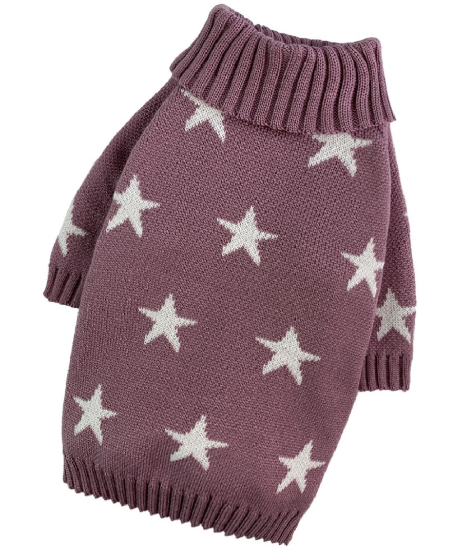 Уютный свитер для стильных четвероногих: Dogs Bomba Stars Pink №5