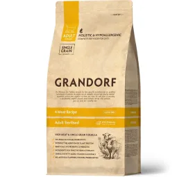 Grandorf Cat Sterilized 4 Meat Dry Food for Sterilised Cats, 0.4 kg