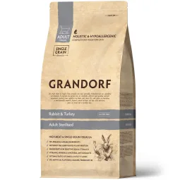 Grandorf Cat Sterilized Rabbit & Turkey Dry Food for Neutered Cats, 2 kg