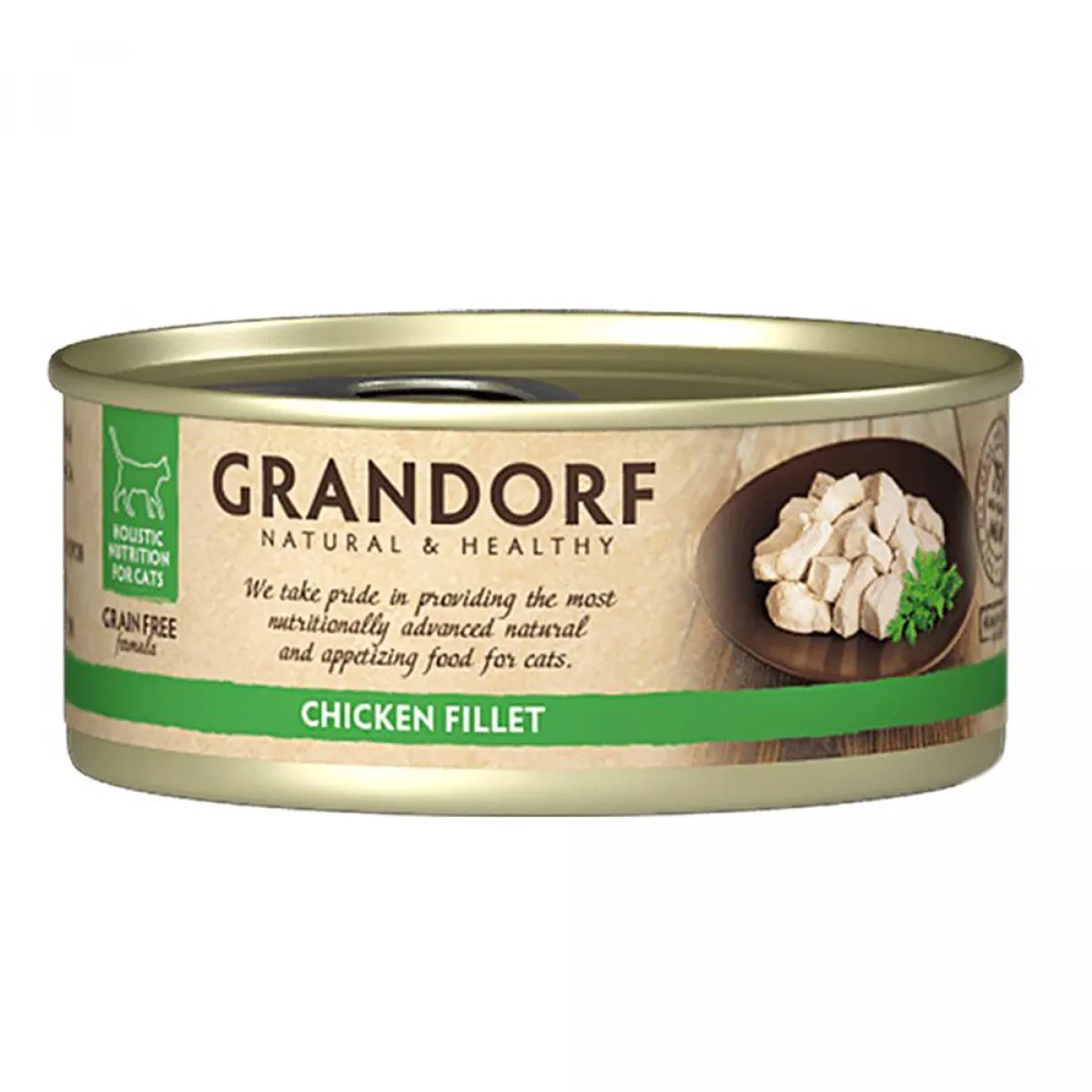 Обзор Grandorf Cat Wet Chicken Fillet 70 г: куриное филе в собственном соку для кошек — плюсы и минусы