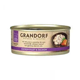 Grandorf Wet Food for Cats Chicken Breast with Salmon, 70 g