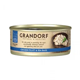 Grandorf Wet Cat Food Chicken Breast with Seabass, 70 g
