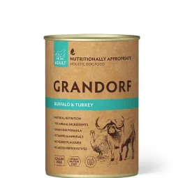Grandorf Wet Dog Food, Buffalo & Turkey, 400 g