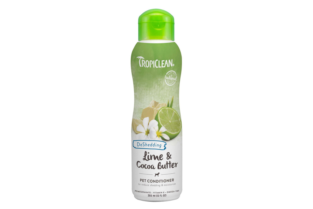 Обзор TropiClean Lime & Cocoa 355 мл: кондиционер для увлажнения кожи и снижения линьки у собак и кошек — состав, как применять, плюсы и минусы