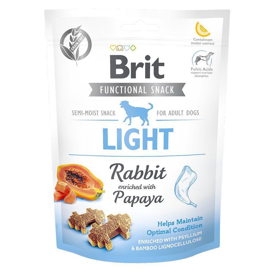 ΠΠ±Π·ΠΎΡ Brit Functional Snack Light 150 Π³: ΠΏΠΎΠ»ΡΠΌΡΠ³ΠΊΠΎΠ΅ Π»Π°ΠΊΠΎΠΌΡΡΠ²ΠΎ Ρ ΠΊΡΠΎΠ»ΠΈΠΊΠΎΠΌ ΠΈ ΠΏΠ°ΠΏΠ°ΠΉΠ΅ΠΉ Π΄Π»Ρ ΠΊΠΎΠ½ΡΡΠΎΠ»Ρ Π²Π΅ΡΠ° ΡΠΎΠ±Π°ΠΊ β ΠΏΠ»ΡΡΡ ΠΈ ΠΌΠΈΠ½ΡΡΡ