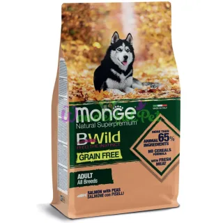 Сухой корм MONGE DOG BWILD GRAIN FREE Salmon 15 кг