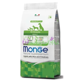 Сухой корм MONGE DOG All breeds Adult Rabbit Rice 15 кг