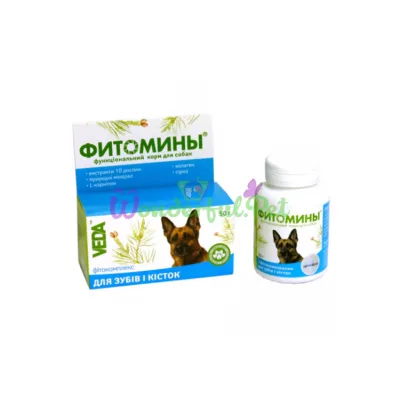 Таблетки Veda Фитомины с фитокомплексом для зубов и костей собак 50 г