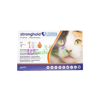 Капли Zoetis Stronghold Plus 30 мг/5 мг для кошек весом от 2.5 до 5 кг 0.5 мл x 3 пипетки