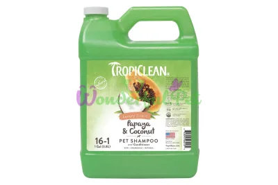 TropiClean Papaya and Coconut Shampoo 1:16 for dogs and cats 3.8 l
