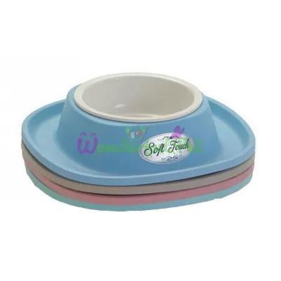 Миска пластиковая Georplast Soft Touch с мягким ковриком для кошек и собак 28 x 28 x 5.5 см