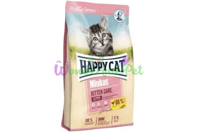 Dry food Happy Cat Minkas Kitten Care Gefl for kittens from 4 weeks to 4 months with poultry flavor 10 kg