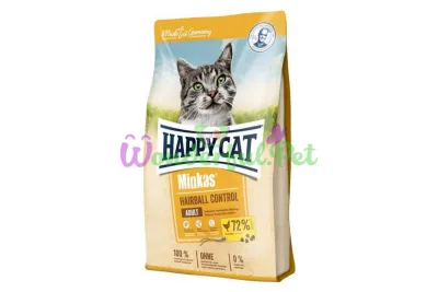 Happy Cat Minkas Hairball Control dry food for removing hairballs for cats with poultry 4 kg