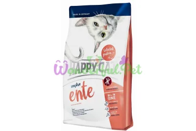 Сухой корм Happy Cat Sensitive Ente для взрослых кошек с чувствительным пищеварением со уткой и рисом 300 г