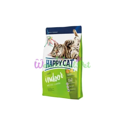 Сухой корм Happy Cat Supreme Indoor Weide Lamm при чувствительном пищеварении для взрослых кошек 10 кг