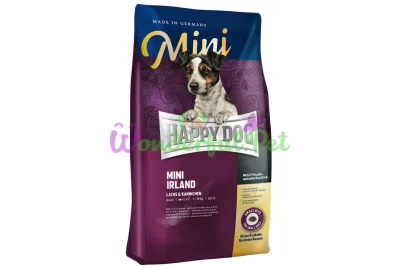 Сухой корм Happy Dog Mini Irland для взрослых собак мелких пород с проблемами кожи и шерсти с лососем 1 кг