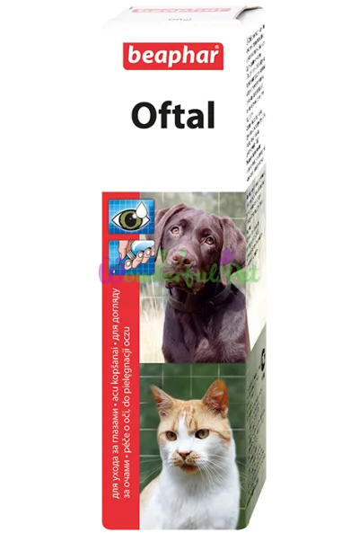Beaphar Oftal Eye Cleansing Lotion for Dogs and Cats, 50 ml