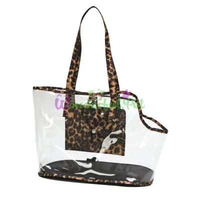 Сумка для животного Invisible Leopard, прозрачный ПВХ 41x21x31 см