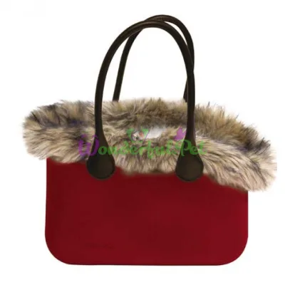 Сумка для животного Mademoiselle Redwine, ПВХ и искусственный мех, 40х28х20 см
