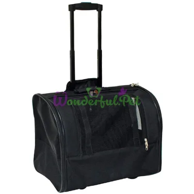 Сумка для животного Trolley Jolie, на колёсиках, чёрная, 44x28x33 см
