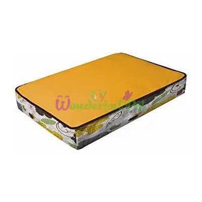 Подушка для животного COZY FLO, прямоугольная, оранж цветы, 75x52x10 см