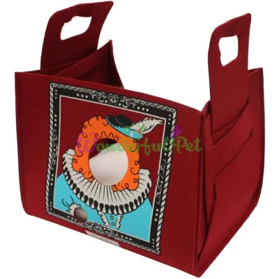 Диван-сумка для животных Popcat King Bordeaux, бордовый, 35х25х30 см