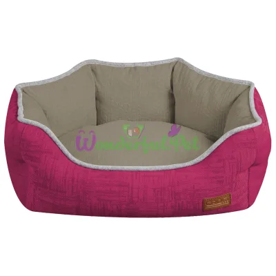 Диван для животного COZY FUXIA, овальный, розово-серый, 60x50x20 см