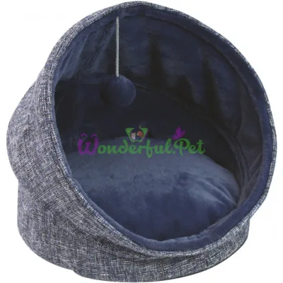 Домик для животного с игрушкой CROCI Igloo Glam, складной, синий, 44x44x48 см