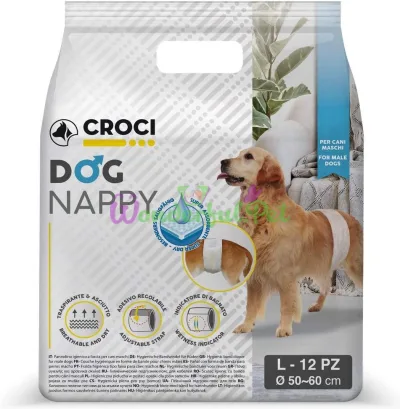 CROCI Dog Diaper Belt L, Waist 50-60 cm