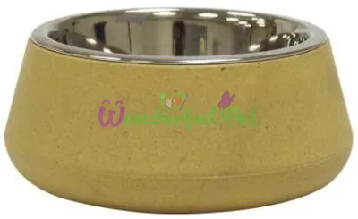 Миска CROCI Bamboo, бамбукове волокно/нерж., жовта, 0,8 л, 17 см