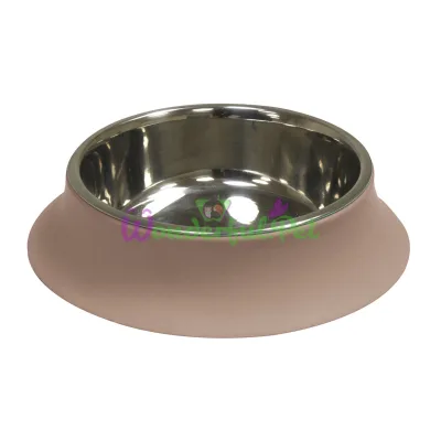 Миска CROCI SILICON, нержавейка, основа силикон, беж, 0,52л, 14 см