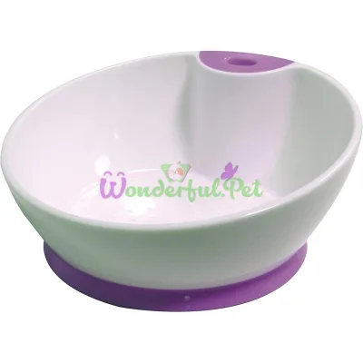 Миска CROCI Tongue, пластик, скошенная, прорезиненное дно, фиолетовая, 0,4л, 16 см