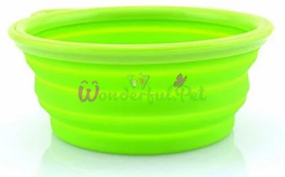 CROCI Travelling Bowl, Silicone, Pink or Green, 0.5L, 14.5cm