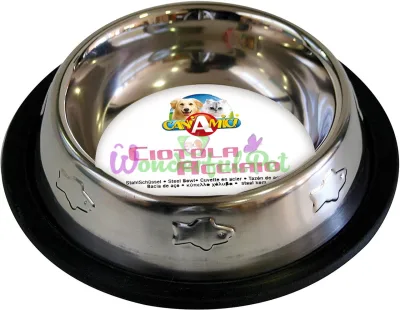 CROCI Embossed Stainless Bowl with Rubber Ring, 1.9 L, 30 cm