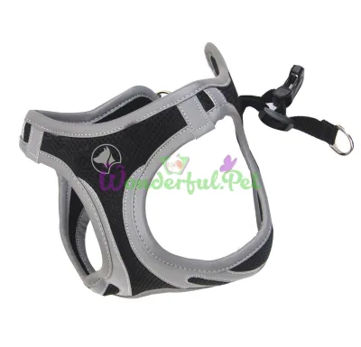 CROCI Hiking Reflective Harness, Black, Nylon, XS 30–33 cm