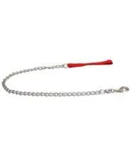Chain Leash, Red Nylon, 1.1 m x 2 mm
