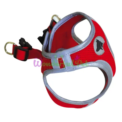 Шлейка HIKING REFLECTIVE, красная, нейлон, M 41-46 см