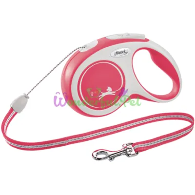 Рулетка FLEXI New Comfort S, 8 м, до 12 кг, шнур, красная (9046) +
